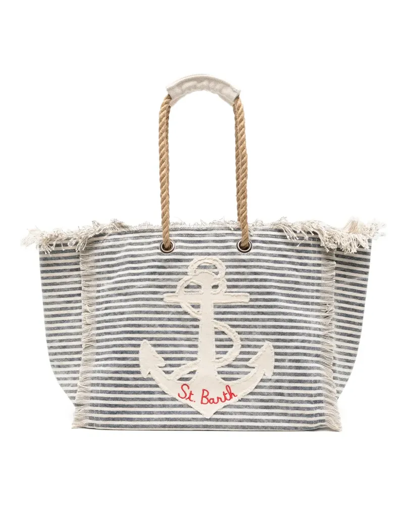 MC2 Saint Barth frayed beach bag - Blau Blau