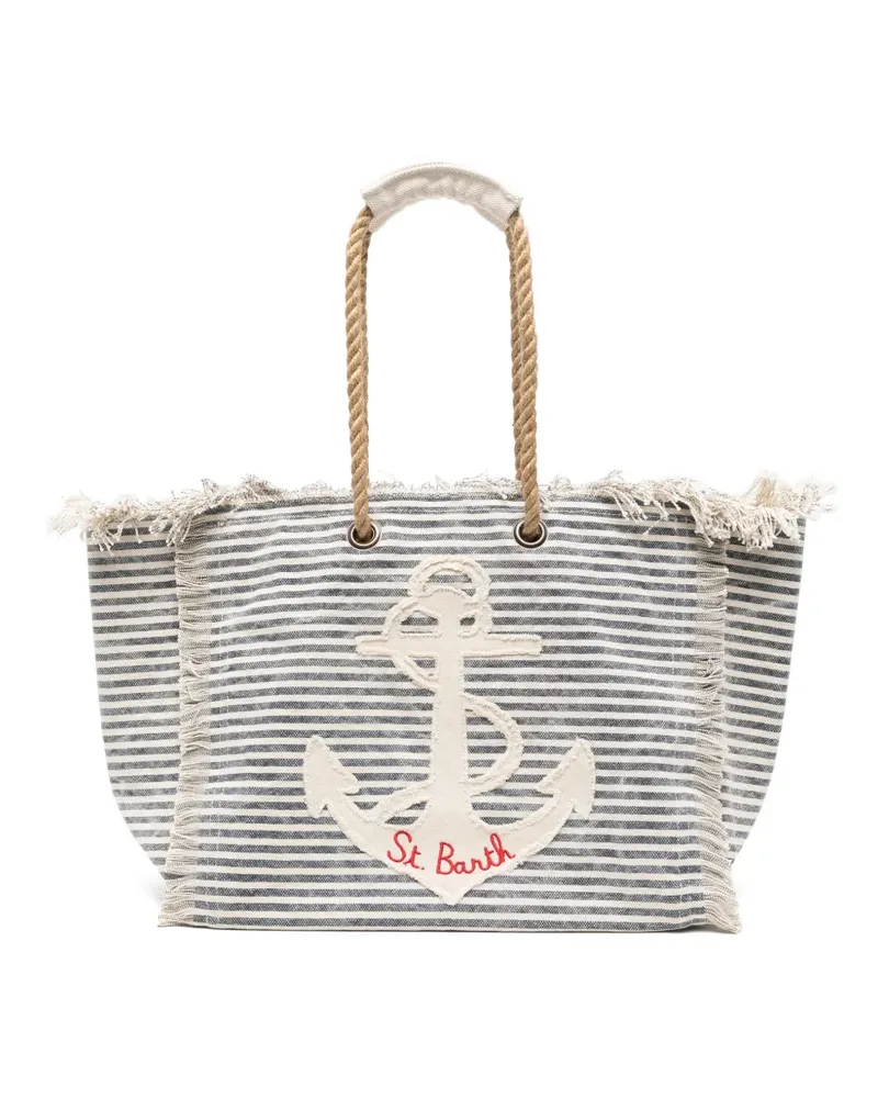 MC2 Saint Barth frayed beach bag - Blau Blau