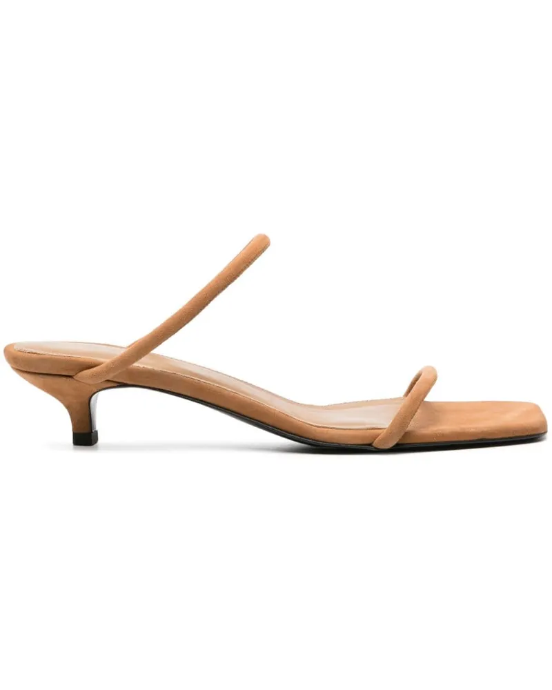 Totême Minimalistische Wildleder-Mules Nude