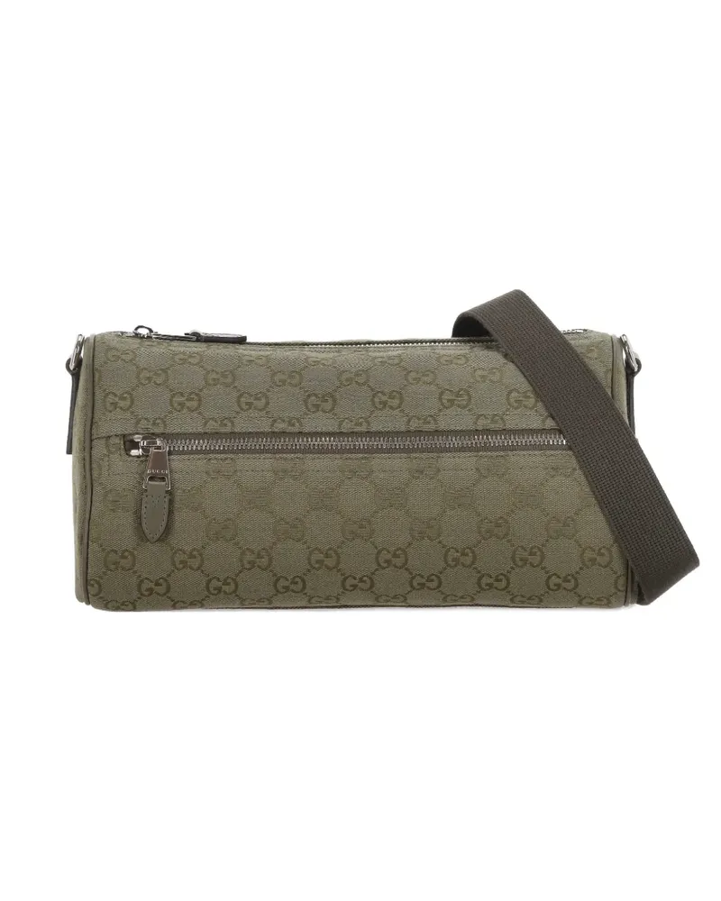 Gucci Schultertasche aus Canvas mit GG-Motiv - Grün Grün