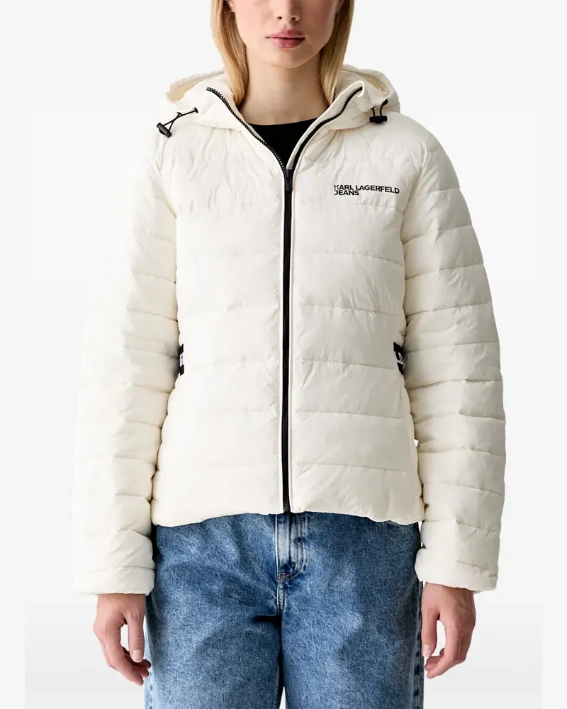 Karl Lagerfeld quilted hooded jacket - Weiß Weiß