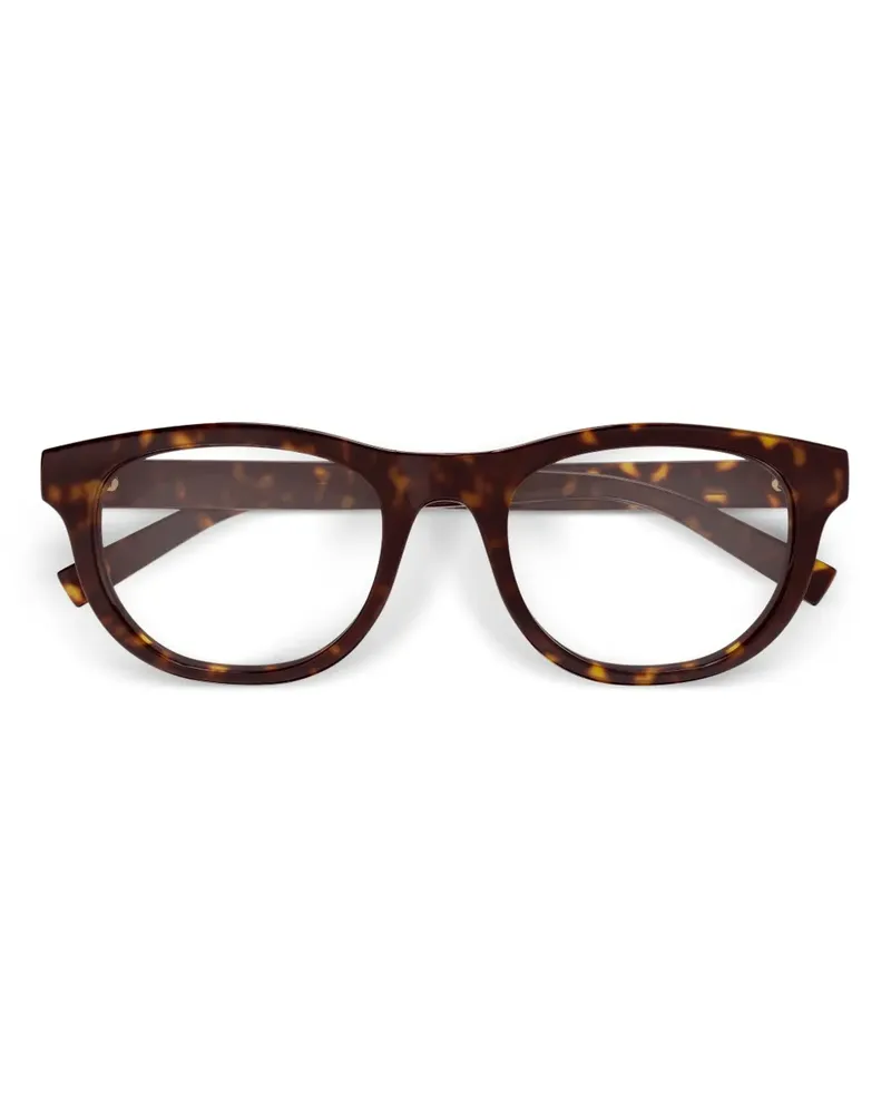 Gucci Brille mit Web-Detail - Braun Braun