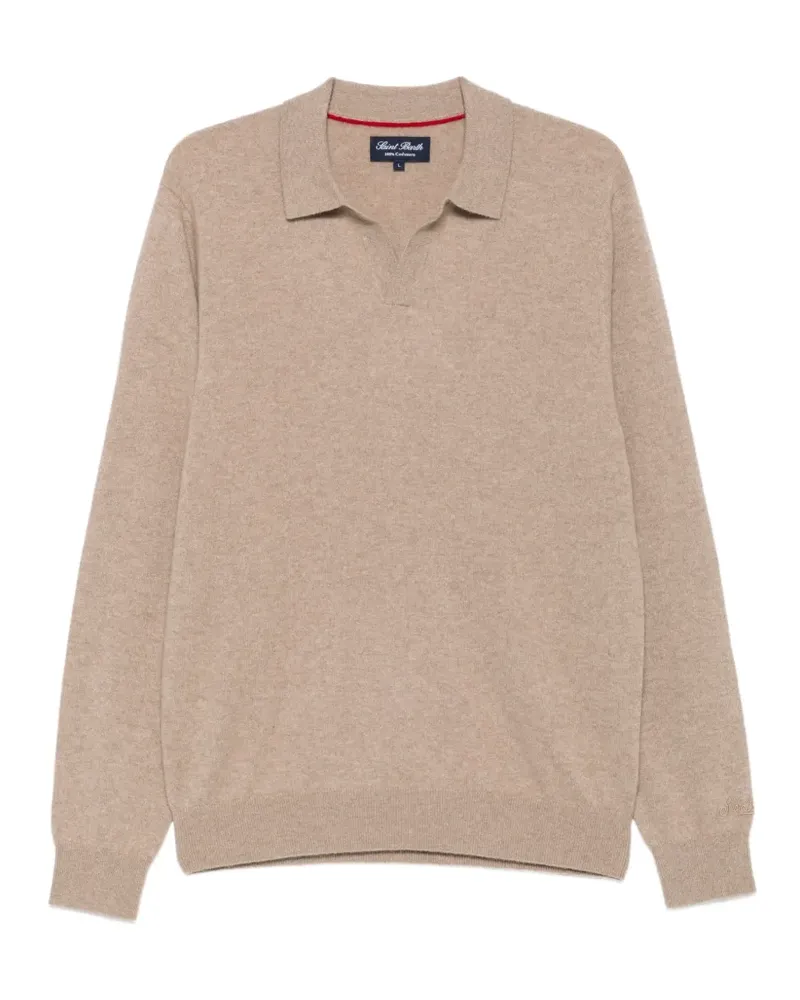 MC2 Saint Barth Kaschmirpullover mit Poloshirtkragen - Nude Nude
