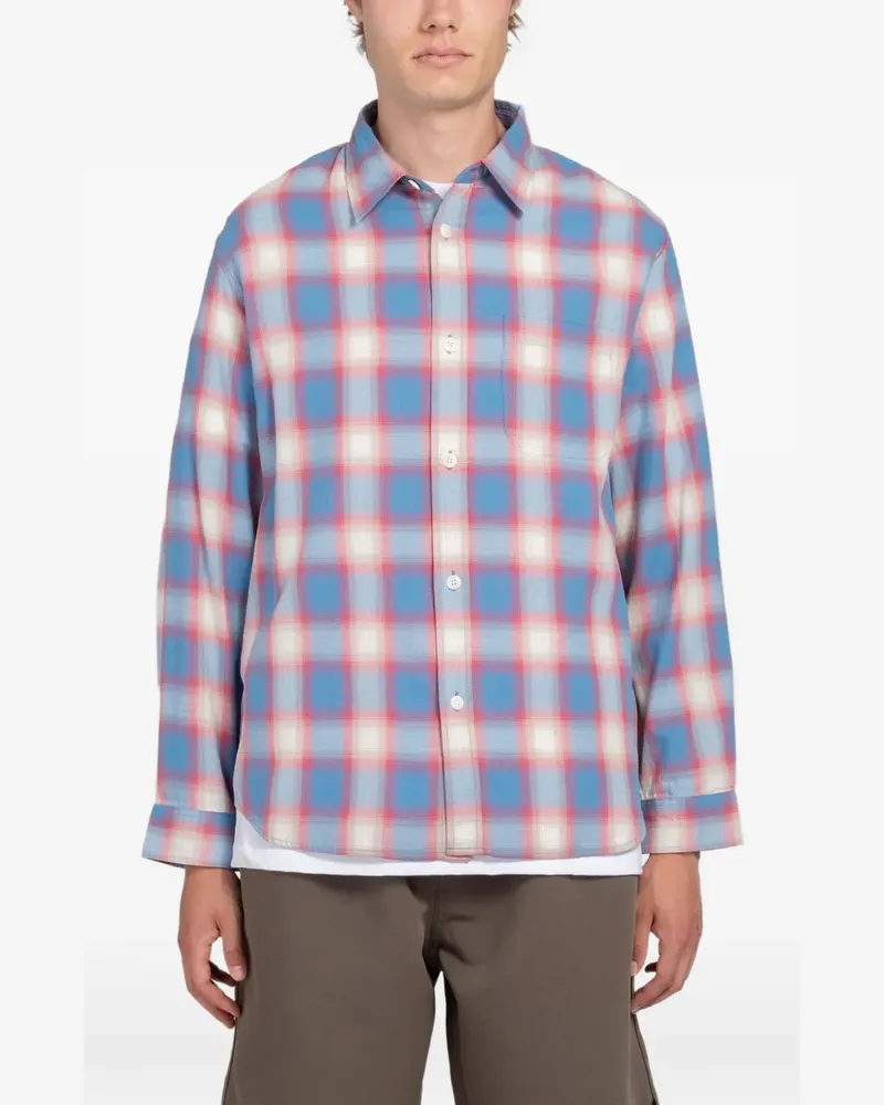 Stüssy Beach plaid shirt - Blau Blau