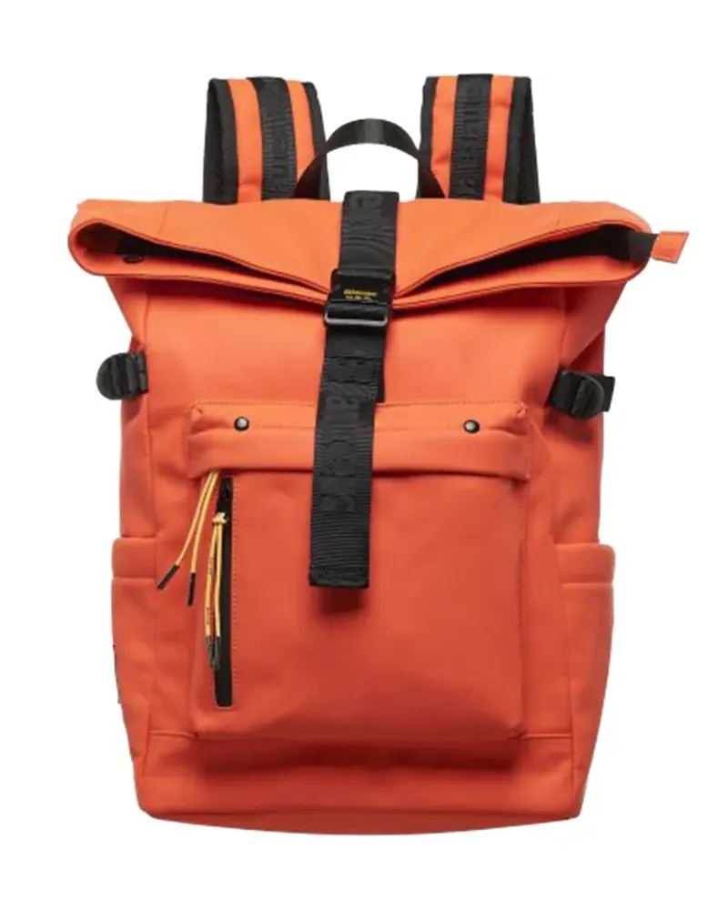 Blauer roll-top buckled backpack - Orange Orange