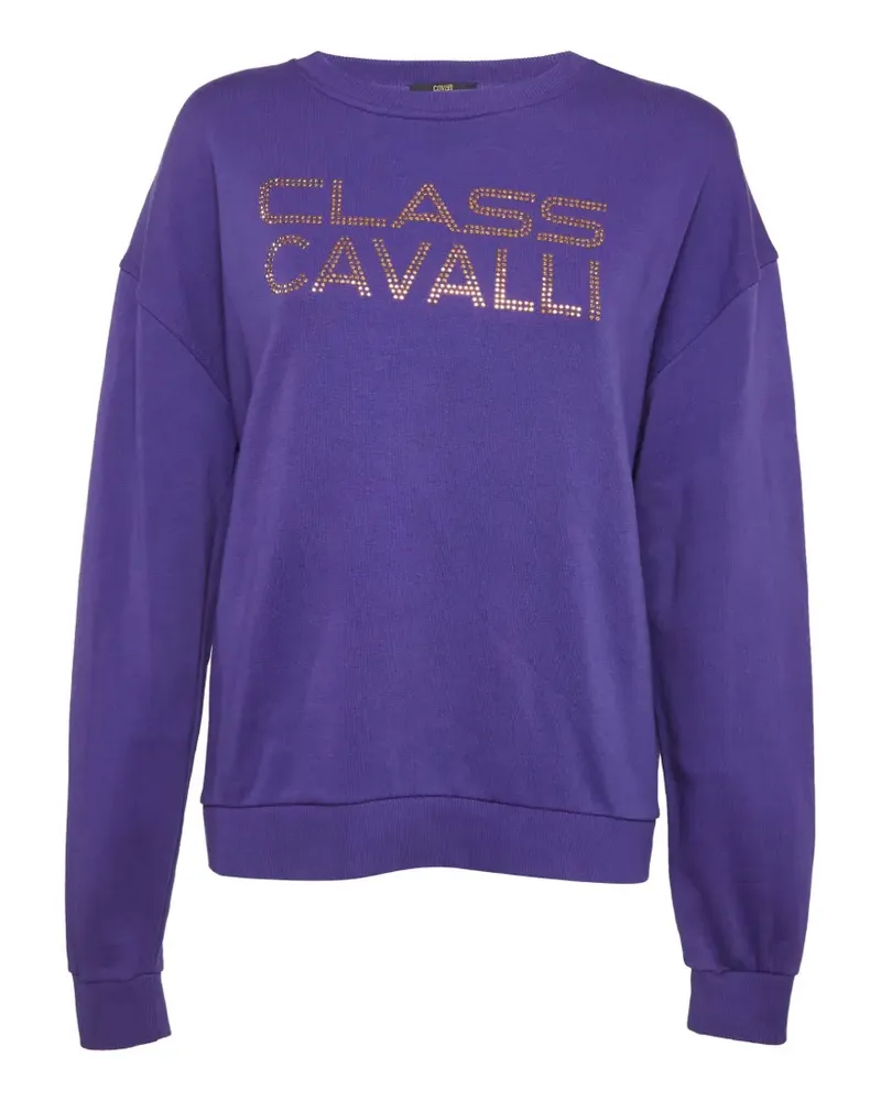 Roberto Cavalli logo-studded sweatshirt - Violett Violett