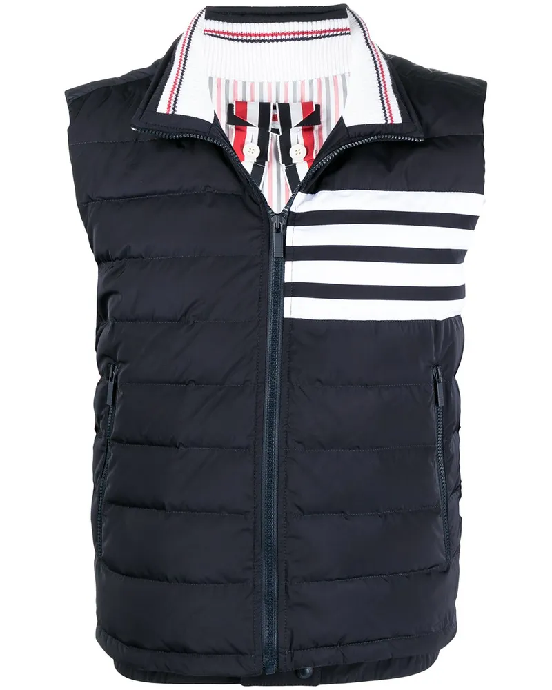 Thom Browne Gefütterte Weste mit Streifen - Blau Blau