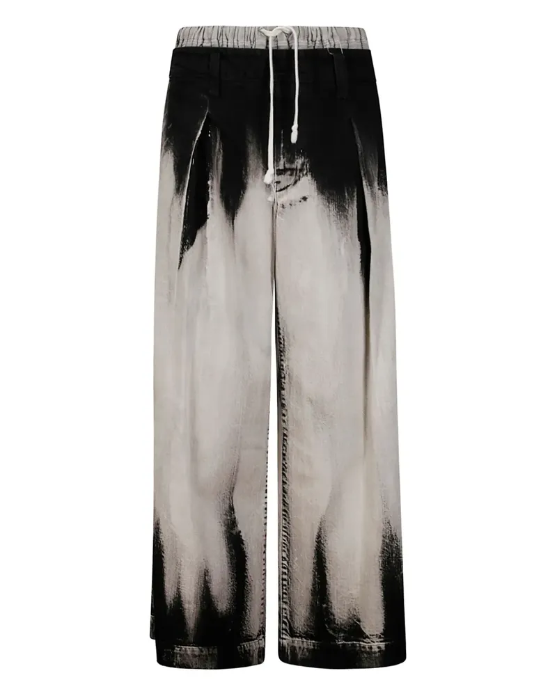 Yohji Yamamoto Bundfaltenhose mit Batik-Effekt - Grau Grau