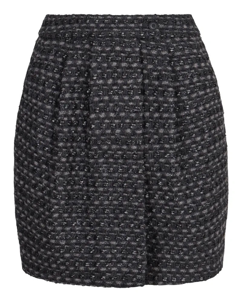 Emporio Armani Tweed-Rock mit geradem Schnitt - Schwarz Schwarz