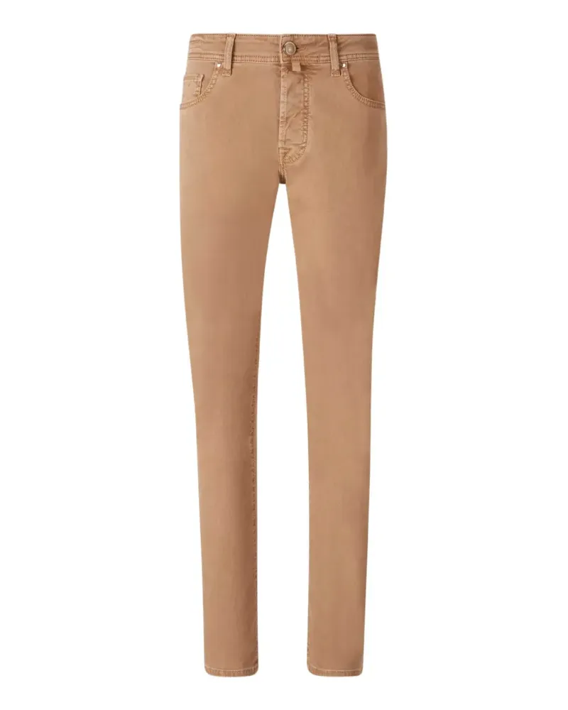 Jacob Cohën Bard logo-patch slim-fit jeans - Braun Braun