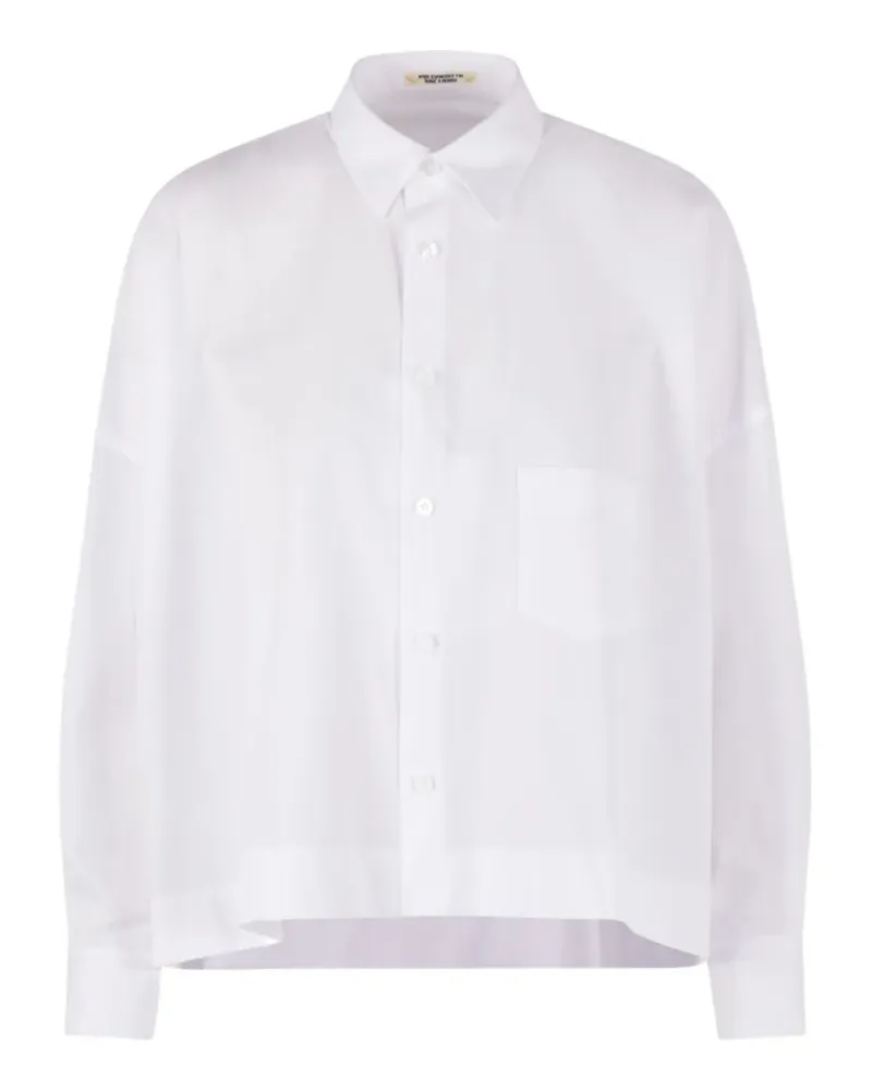 Yohji Yamamoto long-sleeve cotton shirt - Weiß Weiß