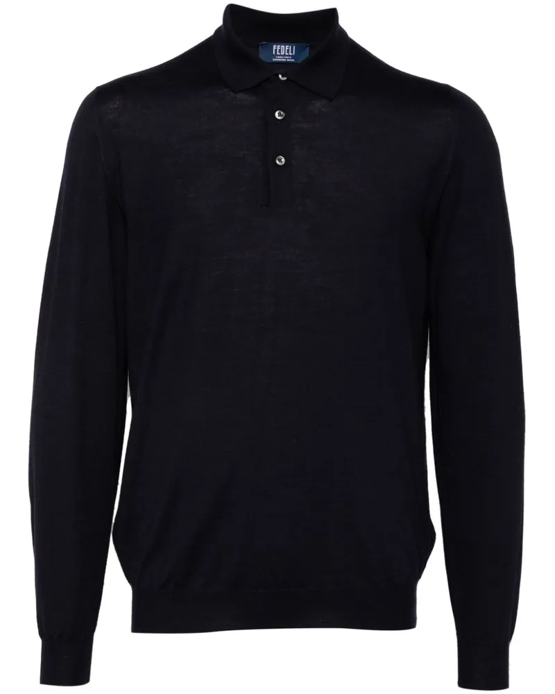Fedeli Klassisches Poloshirt - Blau Blau