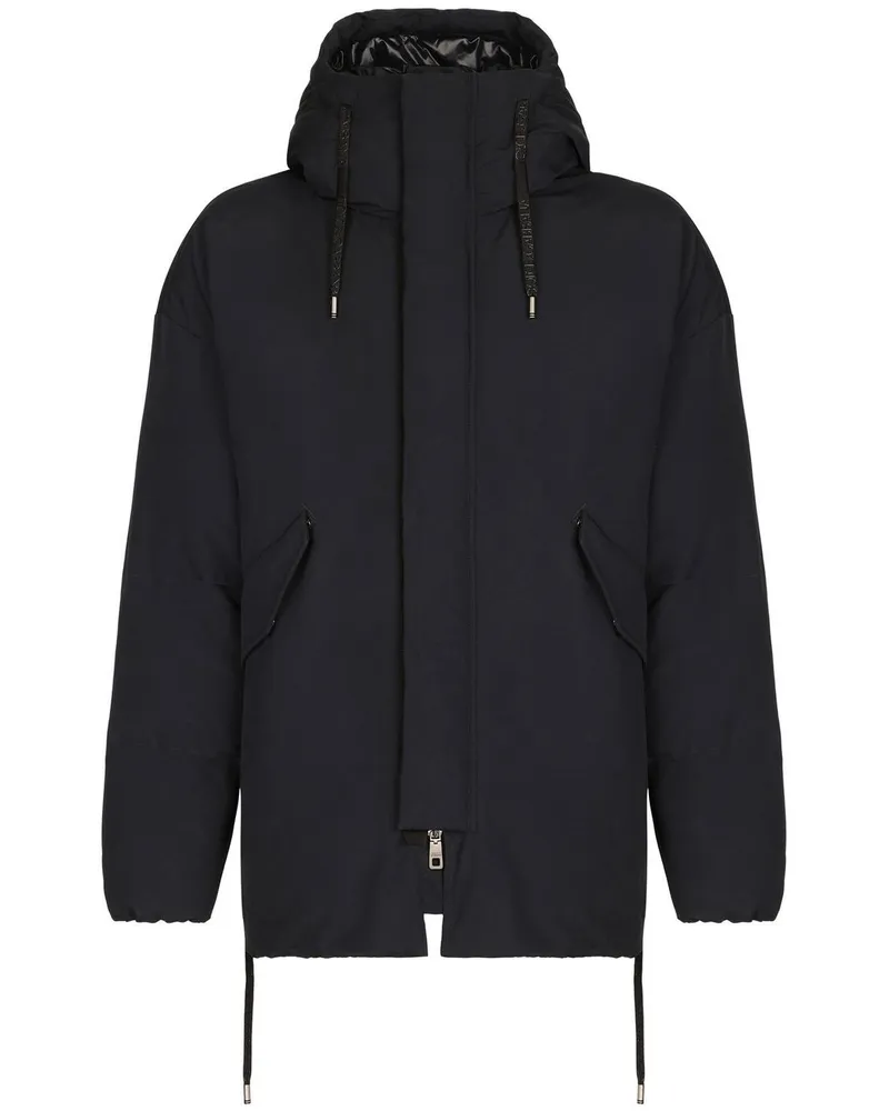 Dolce & Gabbana Gefütterter Parka - Schwarz Schwarz