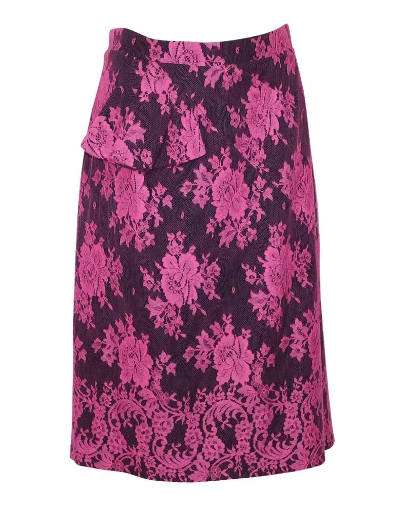 Erdem Shawna lace floral midi skirt - Rosa Rosa