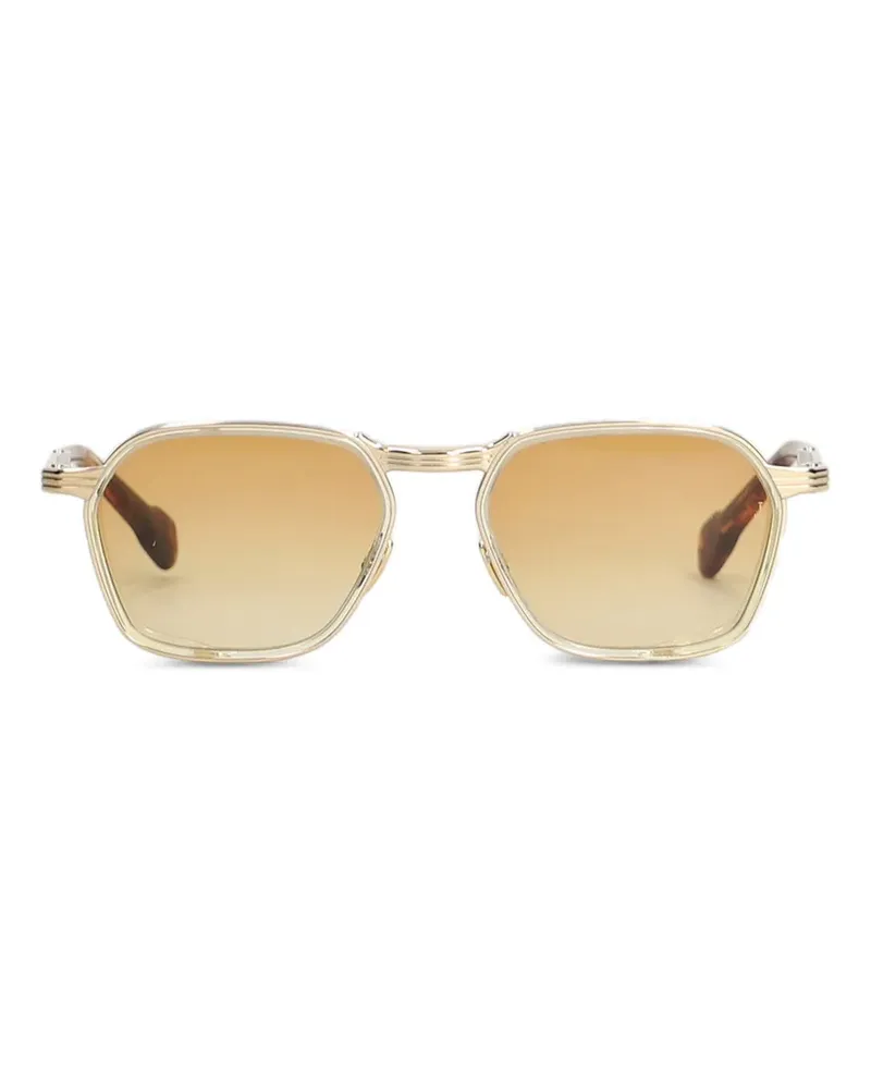 Jacques Marie Mage Beckett geometric-frame sunglasses - Gold Gold