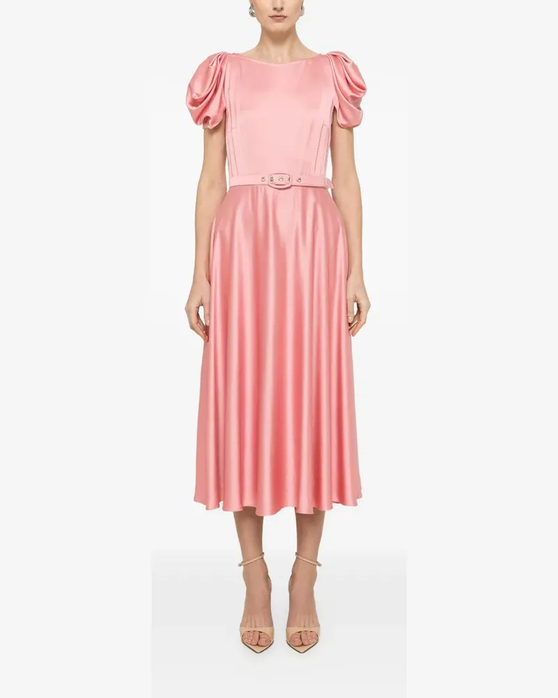 NISSA Kleid mit Puffärmeln - Rosa Rosa