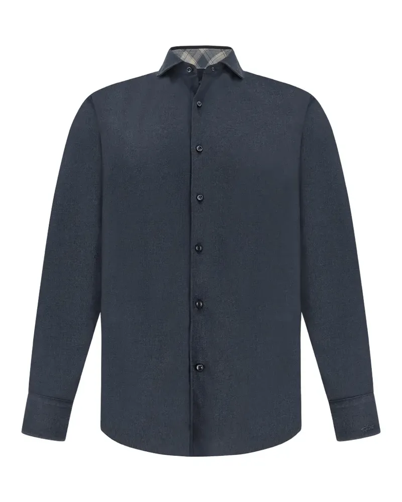 Paul & Shark cotton flannel-texture shirt - Blau Blau