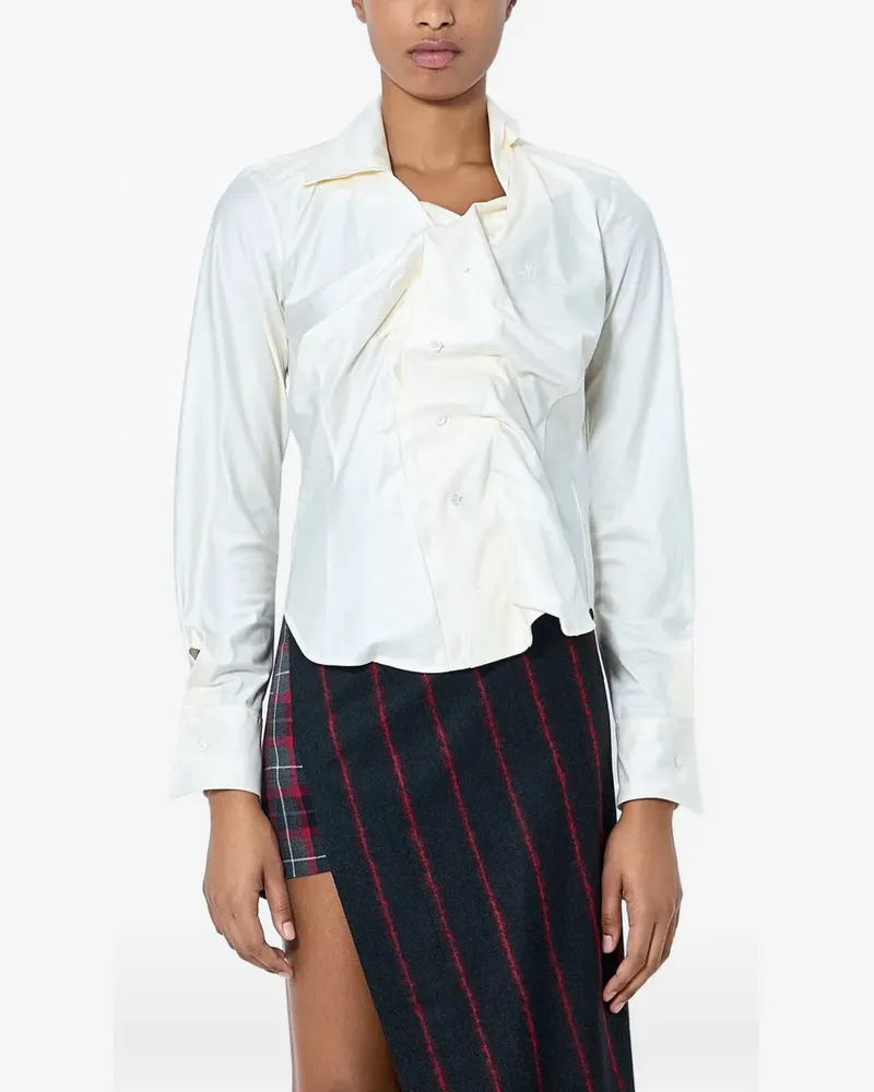 Vivienne Westwood Drunken asymmetrical ruched shirt - Nude Nude
