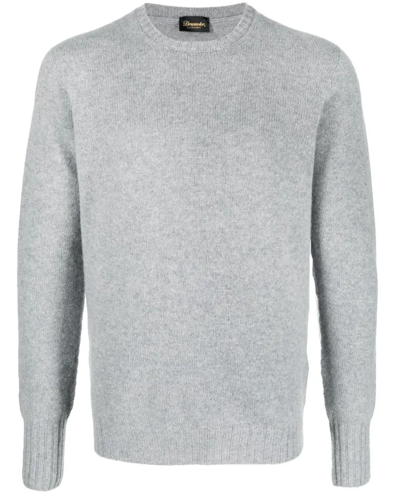 Drumohr  Kaschmirpullover mit Rundhalsausschnitt - Grau Grau