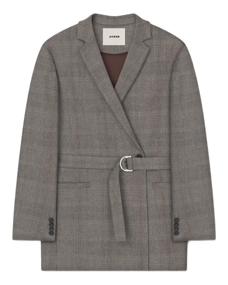 AERON Blazer mit Karomuster - Grau Grau