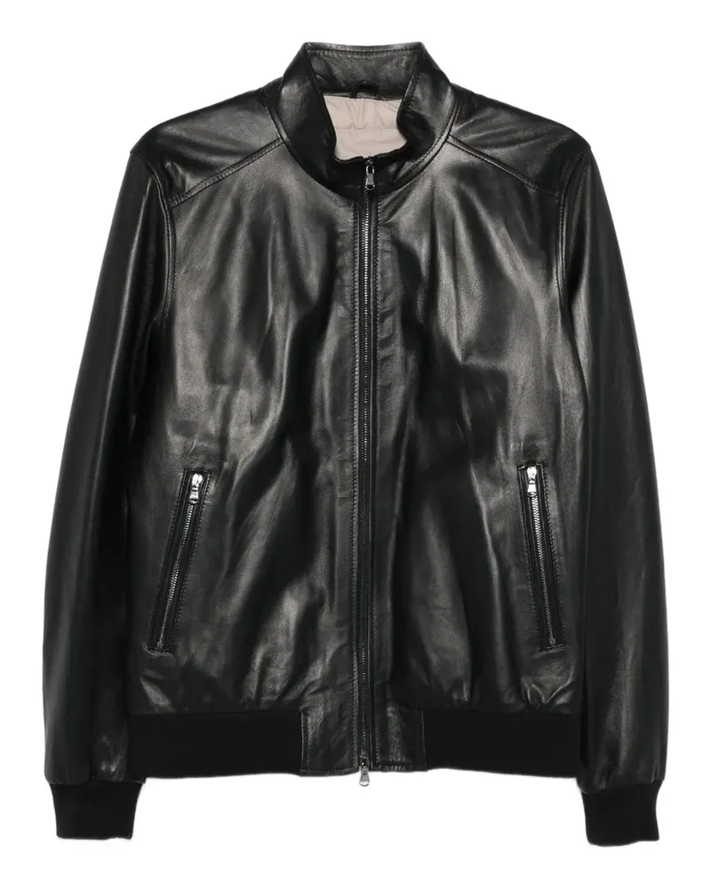 BARBA Dakota Lederjacke - Schwarz Schwarz