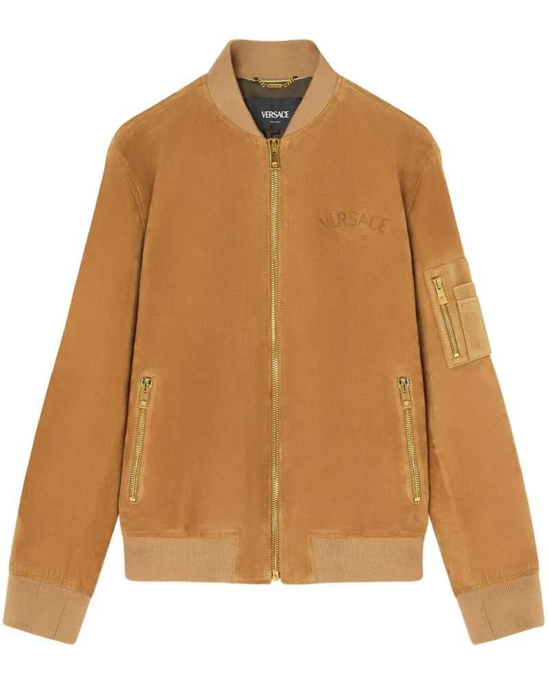 Versace Bomberjacke aus Wildleder - Braun Braun