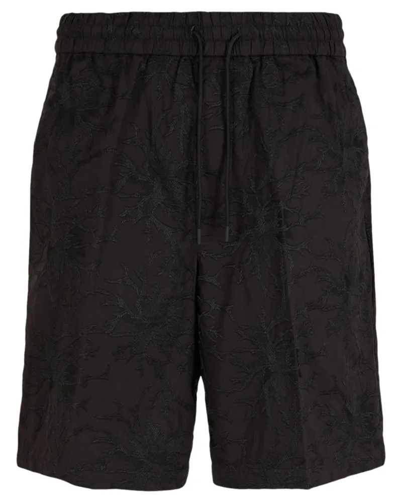 Emporio Armani Joggingshorts mit Stickerei - Schwarz Schwarz