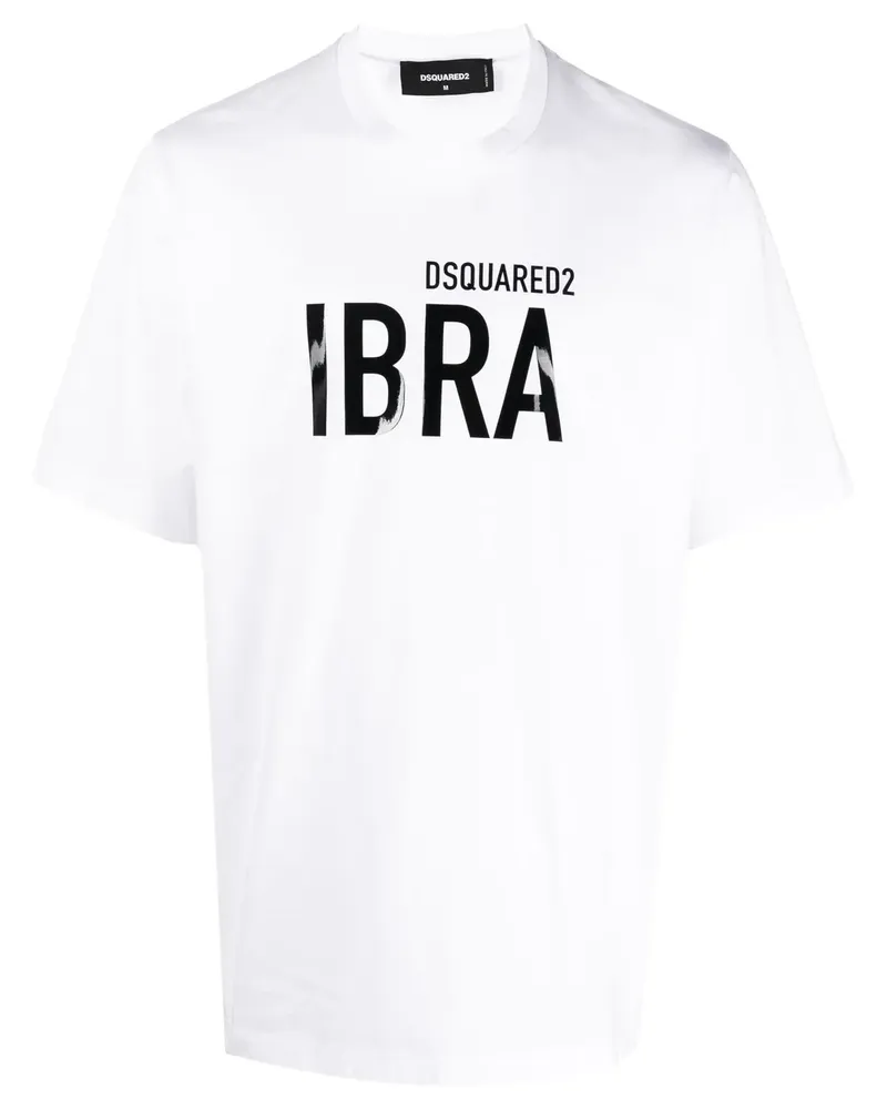 Dsquared2 T-Shirt mit "Ibra"-Print - Weiß Weiß