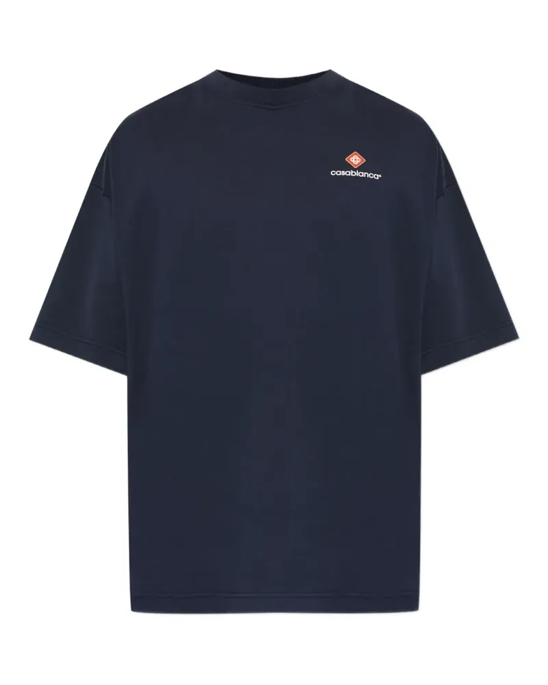 Casablanca Paris logo-print cotton T-shirt - Blau Blau