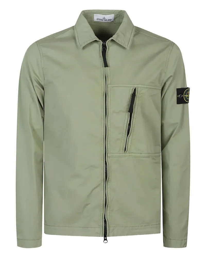 Stone Island Hemdjacke mit Reißverschluss - Grün Grün