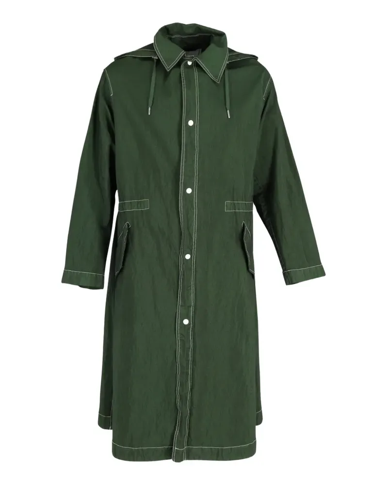 AMI Paris hooded midi windbreaker - Grün Grün