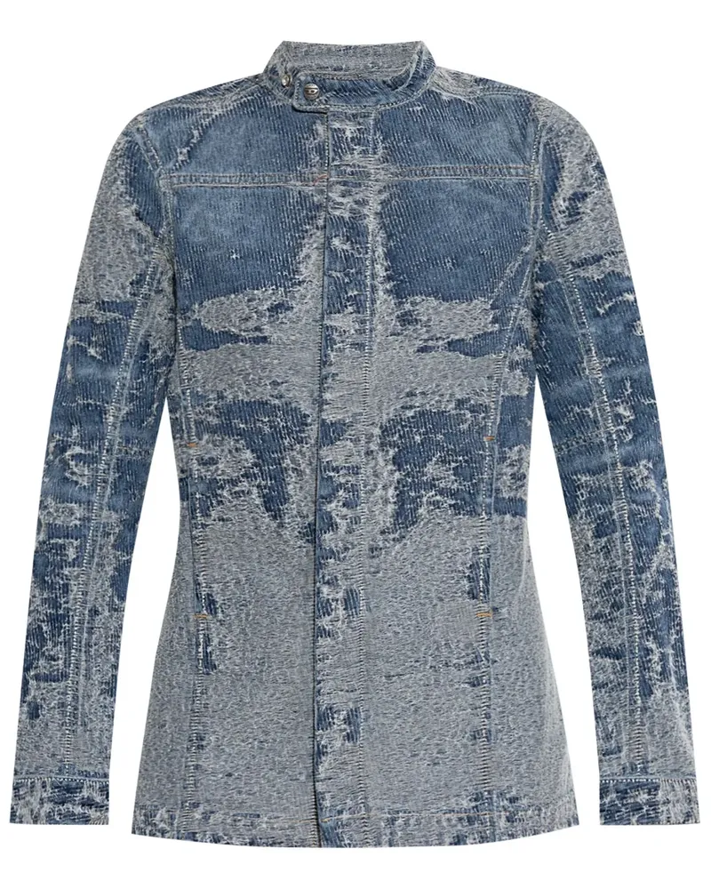 Diesel Jacke im Distressed-Look - Blau Blau
