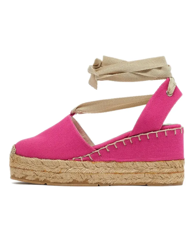 Ralph Lauren canvas wedge pumps - Rosa Rosa