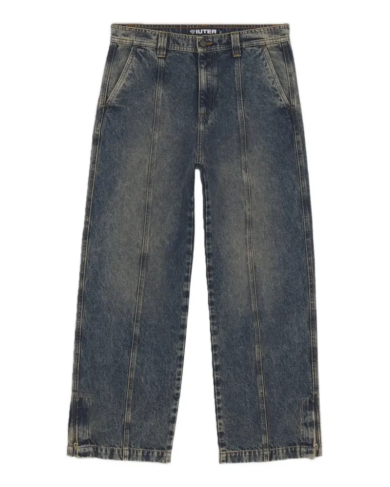 Iuter Grid zipped jeans - Blau Blau