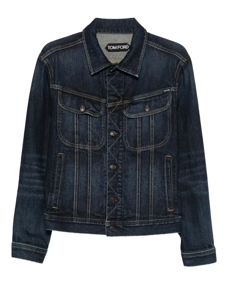 Tom Ford Jeansjacke mit klassischem Kragen - Blau Blau