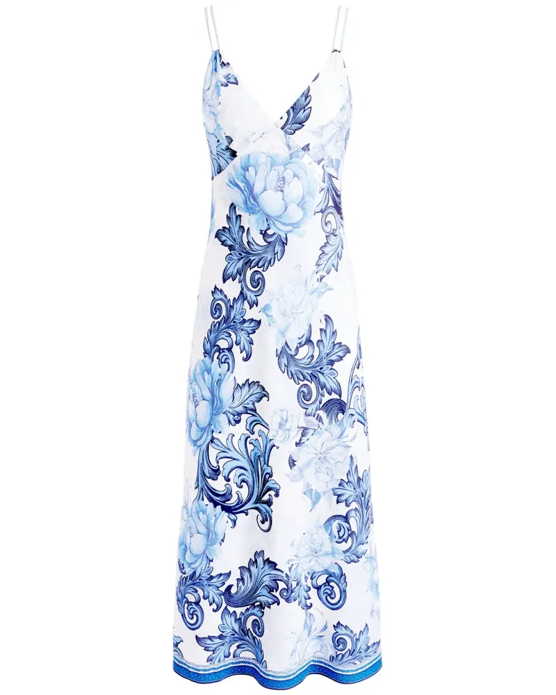Alice + Olivia Kiro Midikleid - Blau Blau