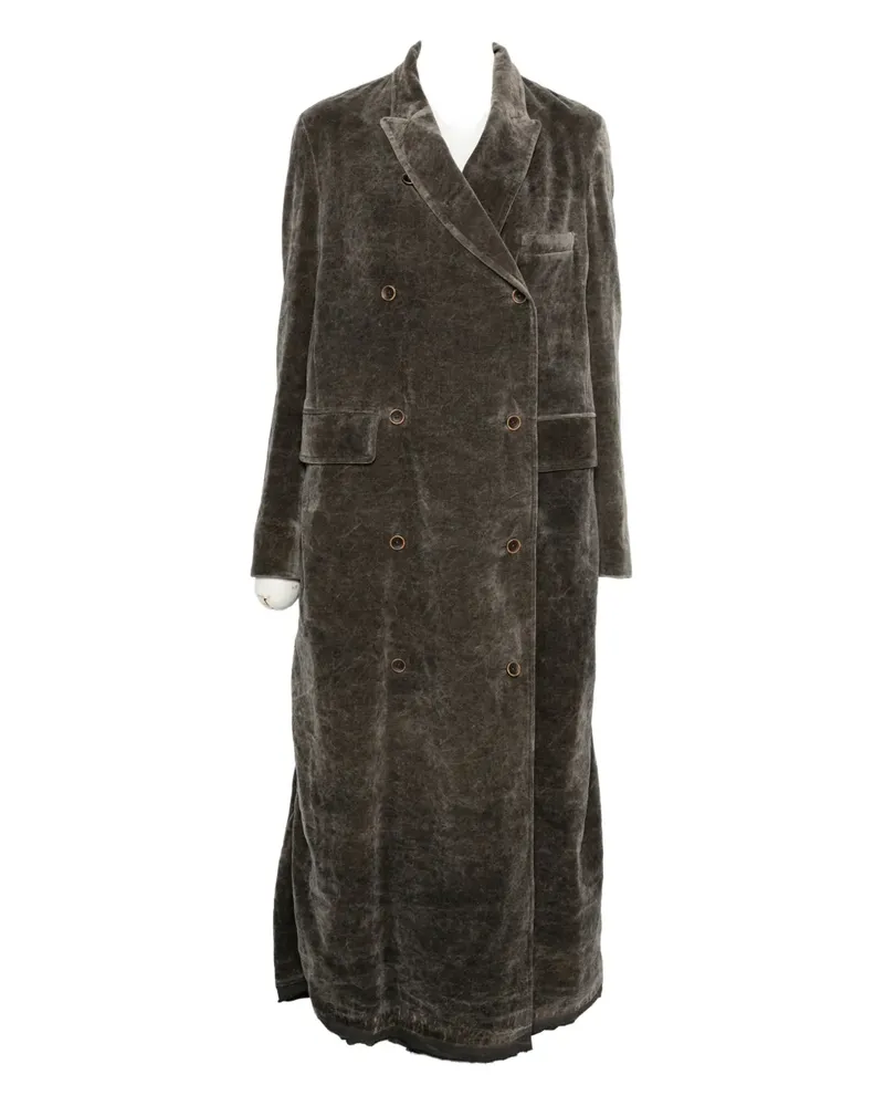 Uma Wang double-breasted coat - Grau Grau