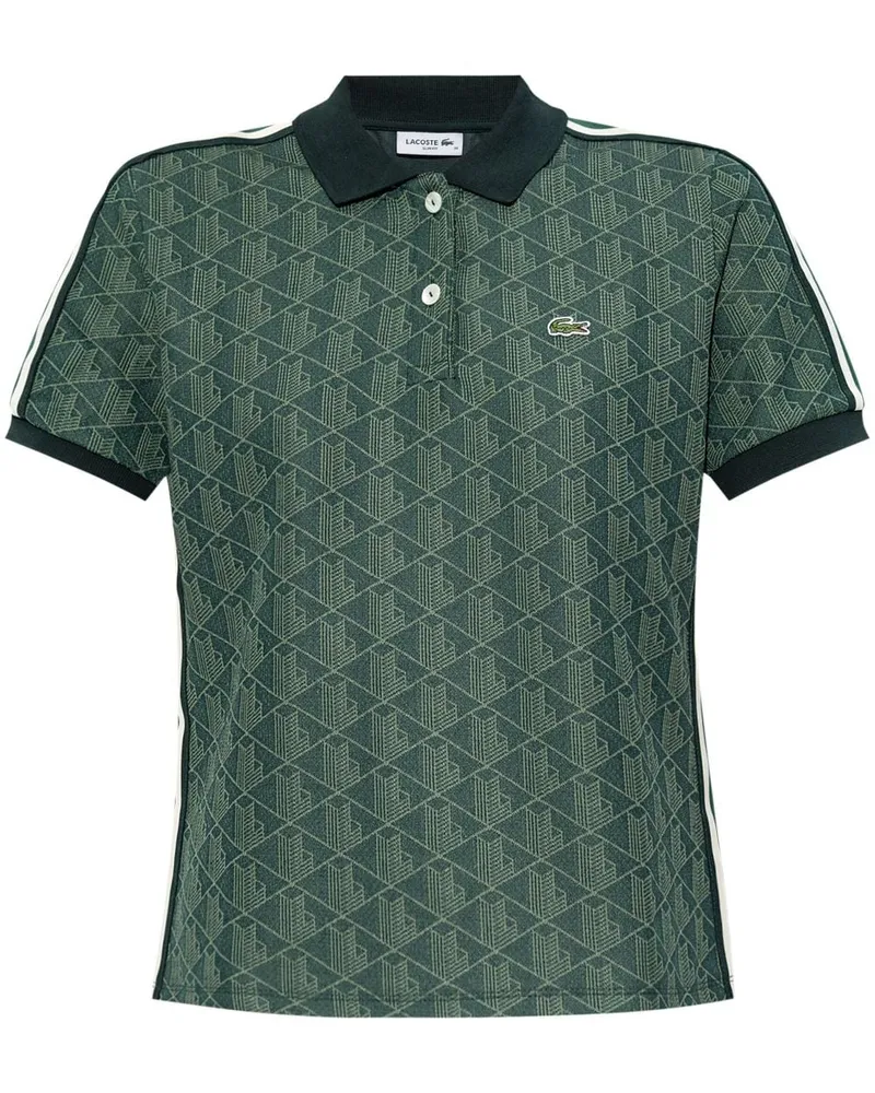 Lacoste Poloshirt mit Jacquard-Monogramm - Grün Grün