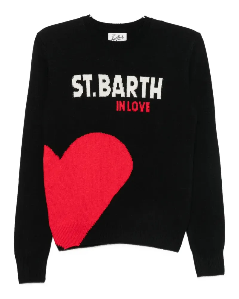 MC2 Saint Barth heart-intarsia sweater - Schwarz Schwarz