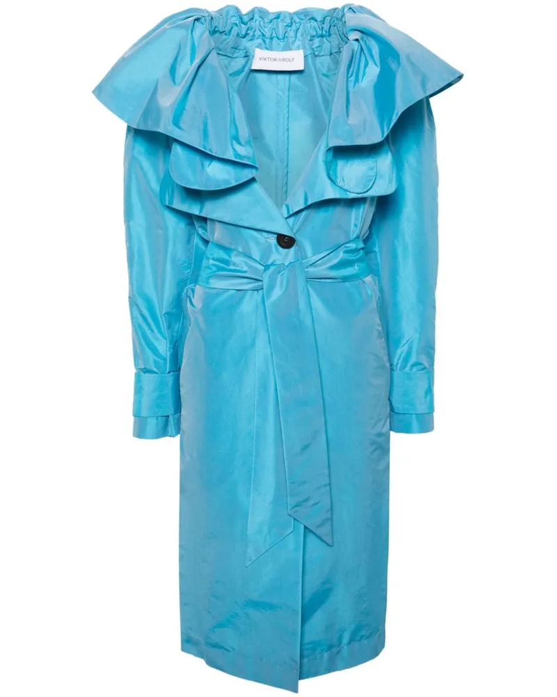 Viktor & Rolf Taft-Trenchcoat mit Gürtel - Blau Blau