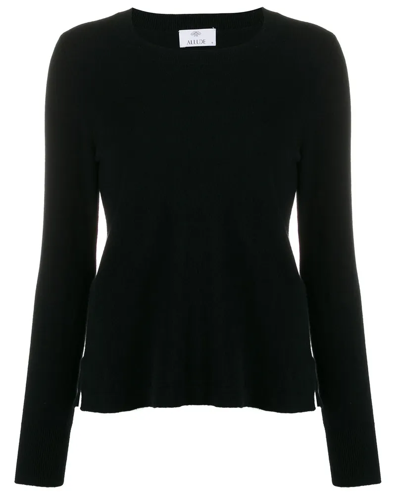 ALLUDE Klassischer Kaschmirpullover - Schwarz Schwarz