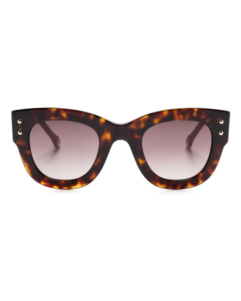 Carolina Herrera New York Sonnenbrille mit rundem Gestell - Braun Braun