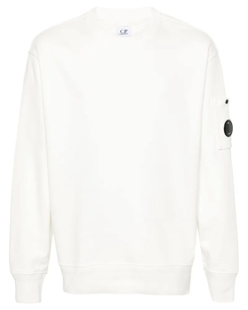 C.P. Company Sweatshirt mit Linsen-Detail - Weiß Weiß