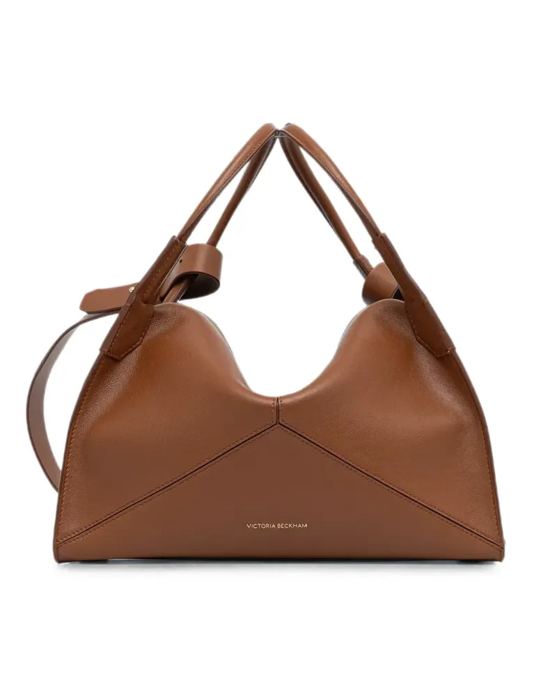 Victoria Beckham Plié leather tote bag - Braun Braun