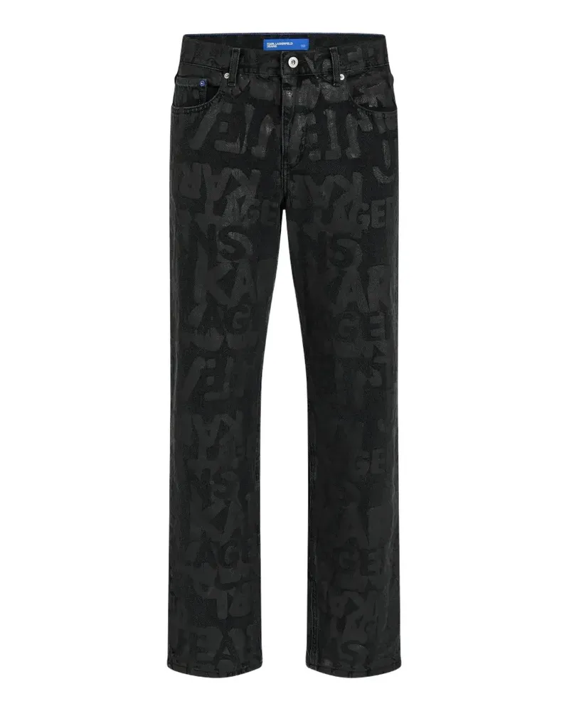 Karl Lagerfeld Jeans mit Logo-Print - Schwarz Schwarz