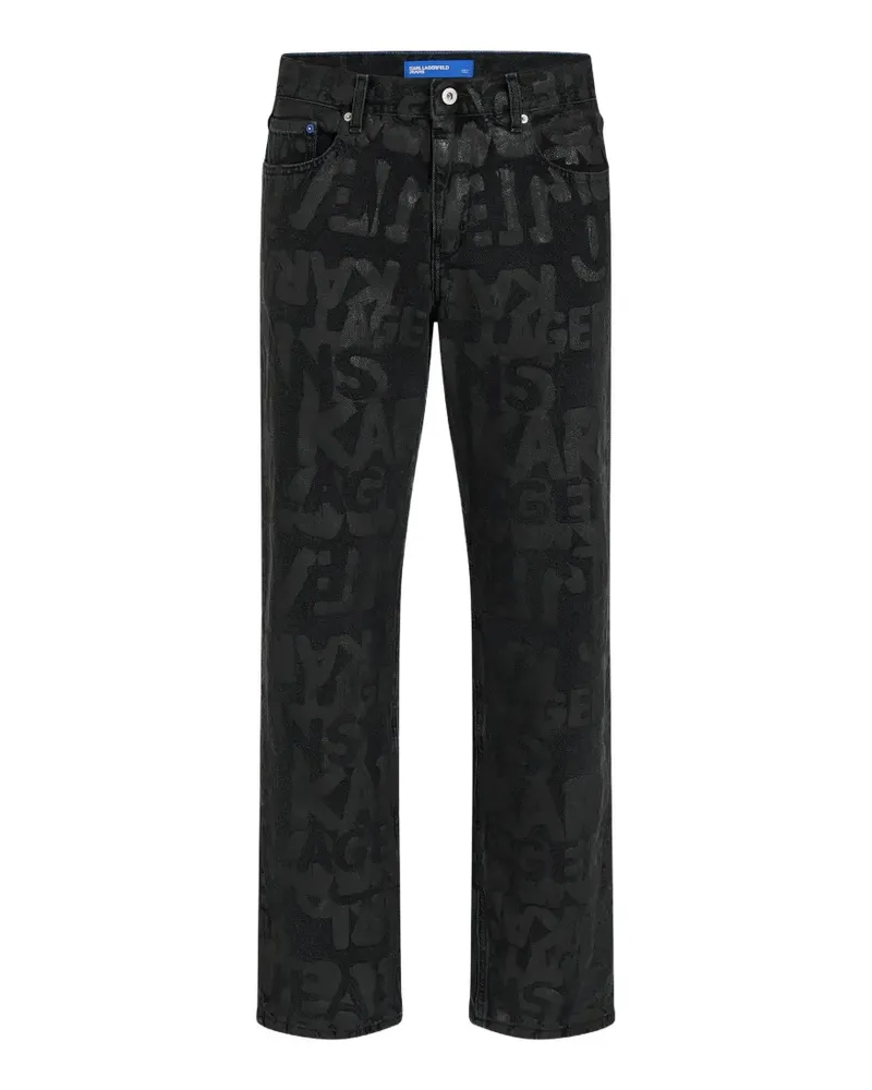 Karl Lagerfeld Jeans mit Logo-Print - Schwarz Schwarz
