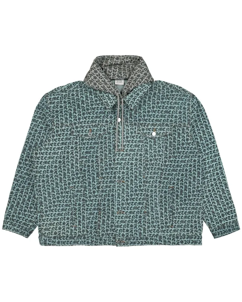 VETEMENTS Jacke mit Monogramm-Print - Blau Blau