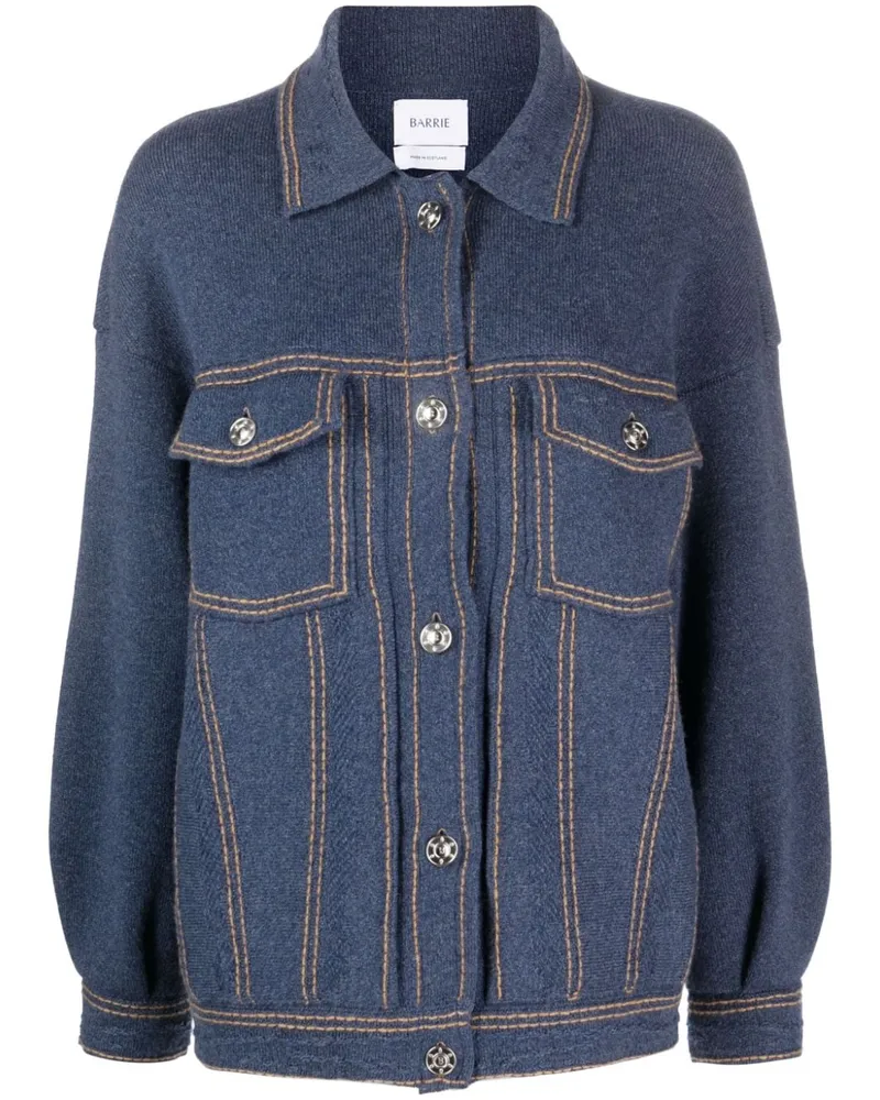 Barrie Jacke mit Kontrastnähten - Blau Blau