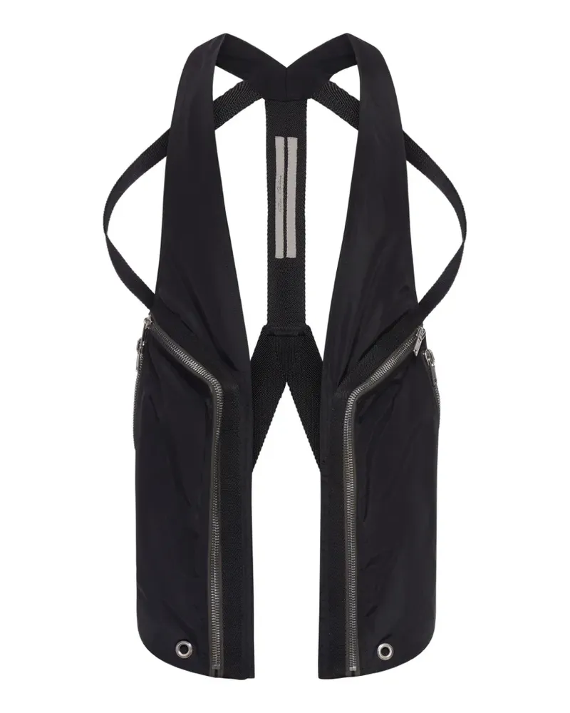 Rick Owens Bauhaus zip vest - Schwarz Schwarz