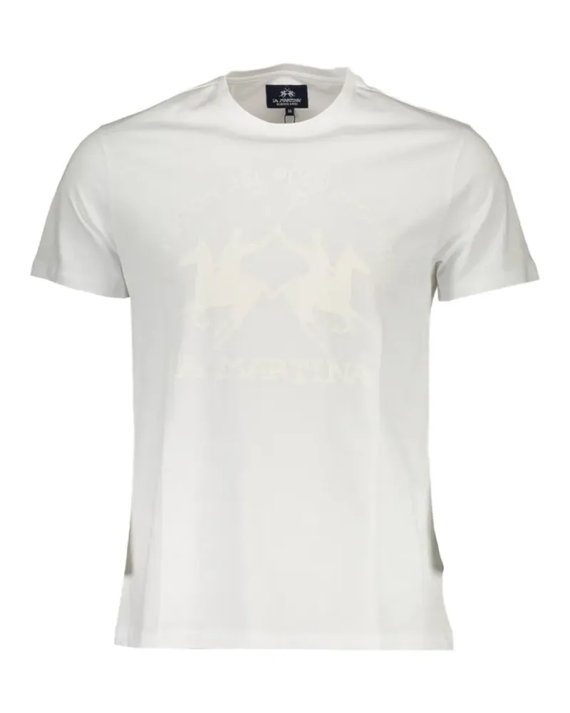 La Martina T-Shirt mit Logo-Print - Weiß Weiß